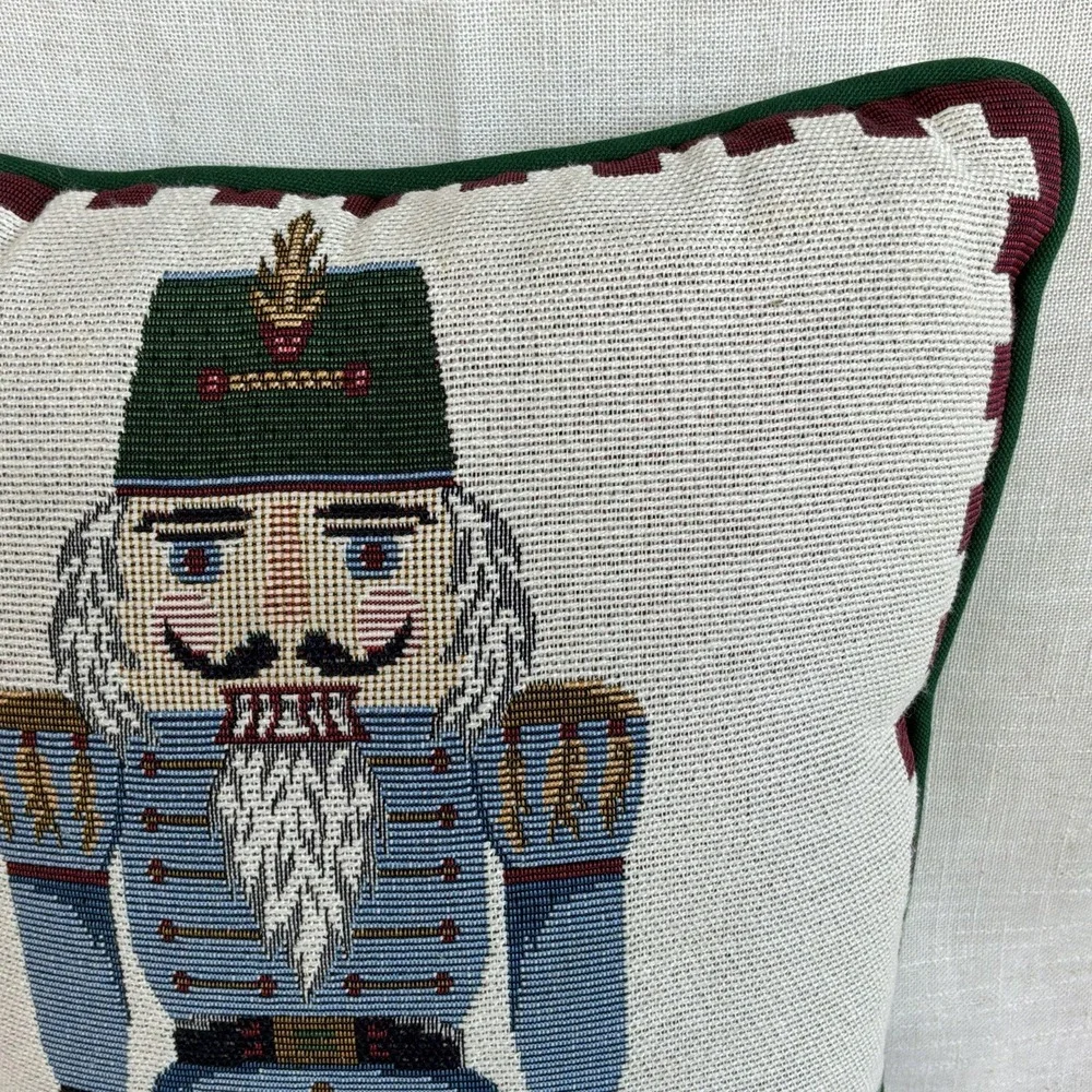 NOS Riverdale Nutcracker Tapestry Pillow 17